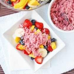 Strawberry Cream Granita