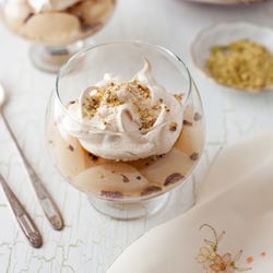Pear Compote over Vanilla Tapioca