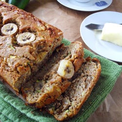 Zucchini Banana Rum Bran Bread