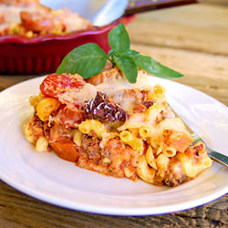 Meat Lovers Pizza Pasta Bake