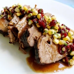Pomegranate Brisket with Succotash