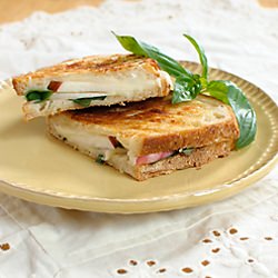 Nectarine Caprese Grilled Cheese