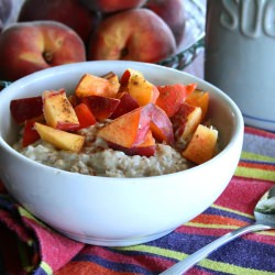 Peaches and Cream Protein Oatmeal