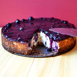 Cheesecake with Blueberry Glaze