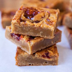 Peanut Butter & Jelly Blondies