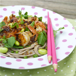 Grilled Prawns and Noodle Salad