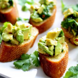 Avocado Chimichurri Bruschetta