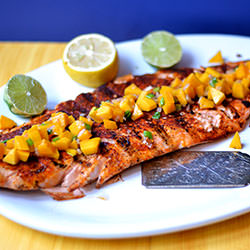 Blackened Salmon Mango Salsa