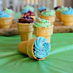 Fudge Brownie Ice Cream Cones