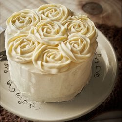 Chocolate Buttercream Rose Cake
