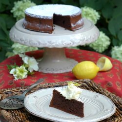 Torta Caprese with Lemon Mascarpone
