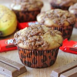 Banana Bread Kit Kat Muffins
