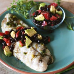 Tilapia & Black bean Avocado