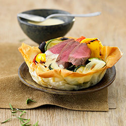 Ratatouille Tartlet With Lamb