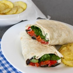 Portobello red pepper wrap