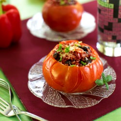 Quinoa Diablo Stuffed Tomatoes