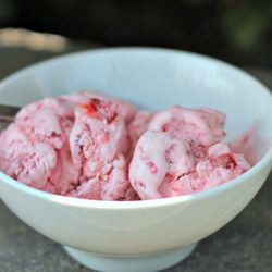 Strawberry Sour Cream Ice Cream
