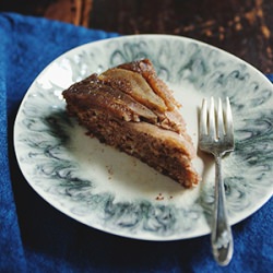Upside-Down Pear Cake