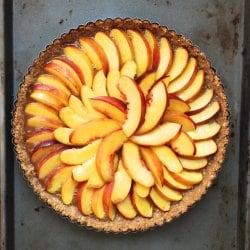 Nectarine Hazelnut Tart