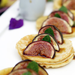 Hazelnut Pancakes with Roasted Figs