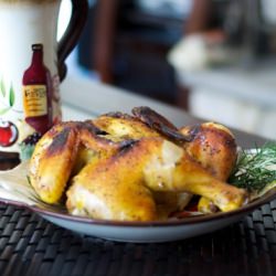 Spatchcocked Honey Mustard Chicken