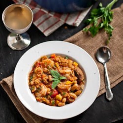 Tuscan Tomato, Bread & Shrimp Stew