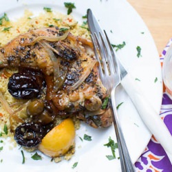 Skillet Chicken Marbella