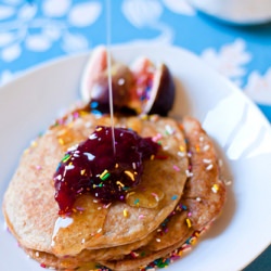 Whole Wheat Pancakes and Figs