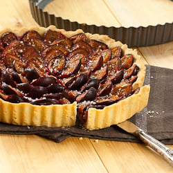 Tart with plums