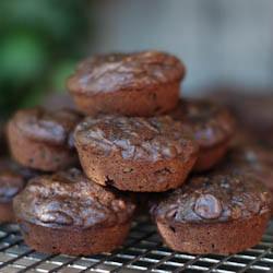 Chocolate & Zucchini mini muffins