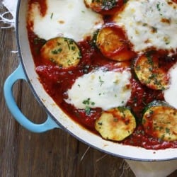 Skillet Chicken & Zucchini Parmesan