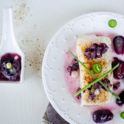 Baked Cod with Spicy Grape Salsa