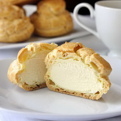 Frozen White Chocolate Cream Puffs