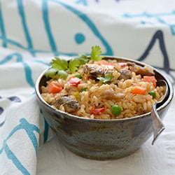 Rice and spicy sardines