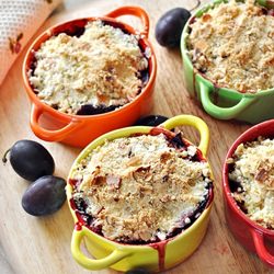 Plum & Almond Crumbles