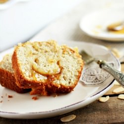 Almond cake with apricot jam