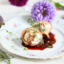 Stuffed Roasted Figs w/ Goat Cheese
