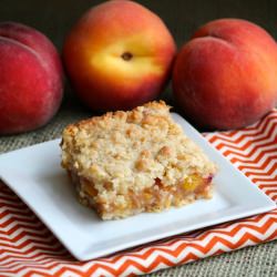 Ginger Peach Crumble Bars