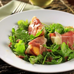 Wine Poached Peach Salad