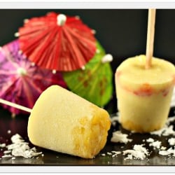 Boozy Piña Colada Ice Pops