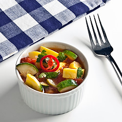 Summer Squash in Tomato Curry Sauce