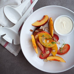 Stone Fruit in Lemon Thyme Syrup