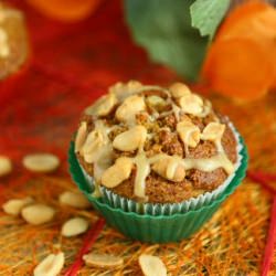 Pumpkin Spelt Muffins with Peanuts