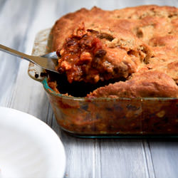 Flaxbread Chili-Cheese Bake