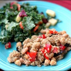 Roasted Eggplant Red Pepper Quinoa