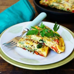 Spinach and Red Pepper Frittata