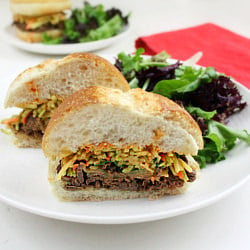 Bulgogi and Spicy Slaw Sandwich