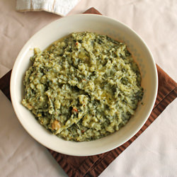 Spinach w/ rice dal