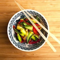 Stir Fry Bok Choy & Red Pepper