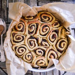 Cinnamon Buns with Date & Fig Spread